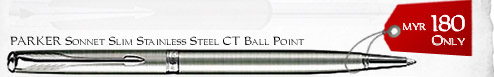 PARKER Sonnet Slim Stainless Steel CT Ball Point