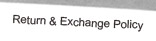 Return & Exchange Policy